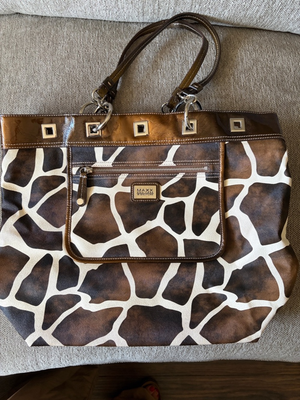 Maxx Studio Giraffe-Print Tote